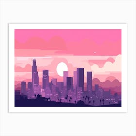 Los Angeles Skyline 4 Art Print
