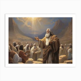 Moses And The Tablets Art Print
