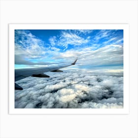 Airplane Wing Above Clouds (Shots From Planes Series) Art Print