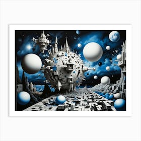 Space Maze Art Print