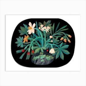 Forest Flowers In A Vase Art Print