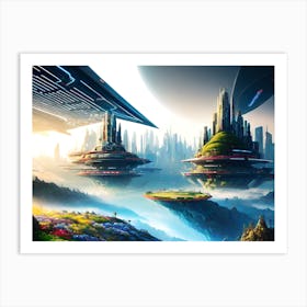 Futuristic City 55 Art Print