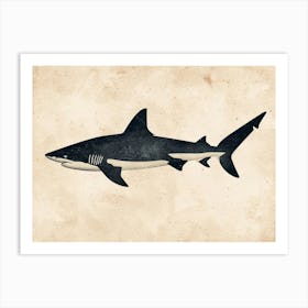 Dogfish Shark Silhouette 2 Art Print