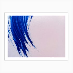 Blue Brushstrokes Art Print