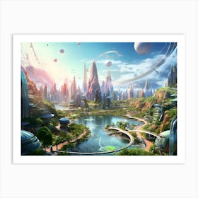 Futuristic City 3 Art Print