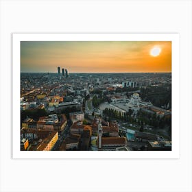 Sinfonia Serale: Milano dall'Alto. Arte Moderna Art Print