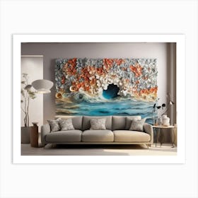 Abstract Ocean Wall Art Art Print