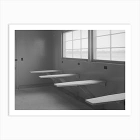 Interior Of Ironing Room At Migratory Labor Camp At Sinton, Texas By Russell Lee Art Print