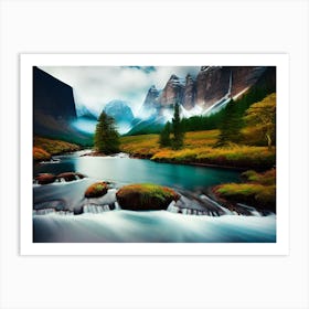 River In The Mountains 1 Art Print