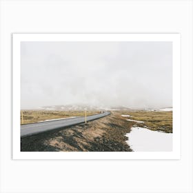 Foggy Iceland Road Art Print