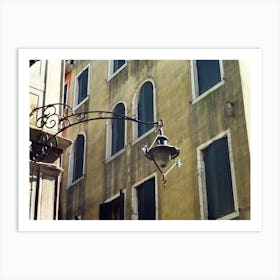 Ornate Street Lamp Venice Italy Art Print