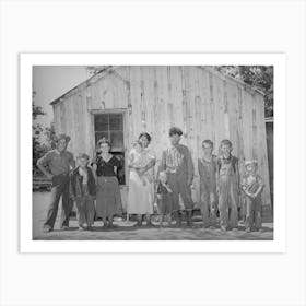 Family Of Agricultural Day Laborer, Former Oil Worker And Coal Miner,The Family Lives In This Two Room Shack In Mcintos Art Print