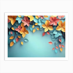 Abstract Flower Background Art Print