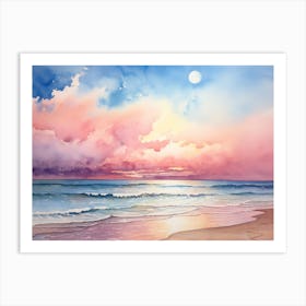 Sunset At The Beach 5 Art Print