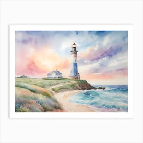 Lighthouse Painting Art Print