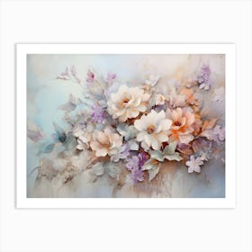 Vintage Pastel Flowers 8 Art Print