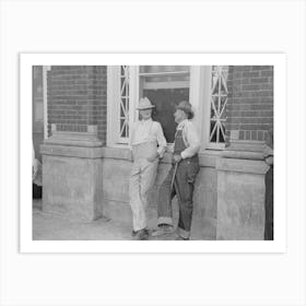 Farmers In Front Of Bank Building, Steele, Missouri By Russell Lee Art Print