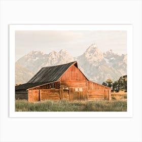 Wooden Cabin In Wyoming Art Print