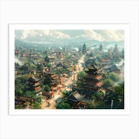 Chinese City Art Print