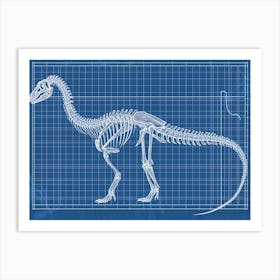 Brachiosaurus Skeleton Dinosaur Art Print