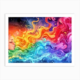 Rainbow Woman Art Print