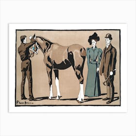 People And Horse, Edward Penfield Art Print