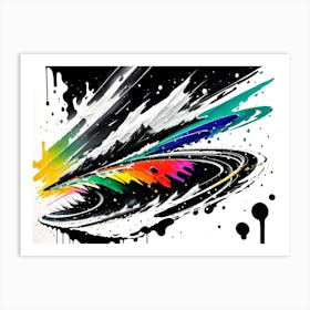 Rainbow Splatter Art Print