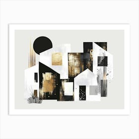 House In Black And White Art Print