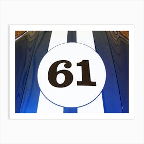 Racing Number 61 Art Print