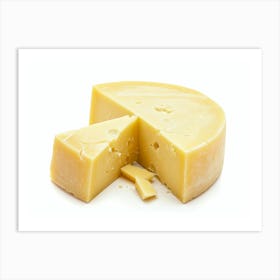 Cheese On A White Background 9 Art Print