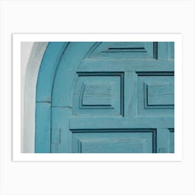 Blue door on the Mediterranean coast Affiche