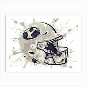 Brigham Young Cougars NCAA Helmet Poster Art Print