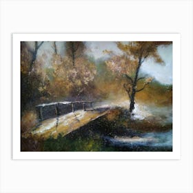 Bridge In The Woods Art Print