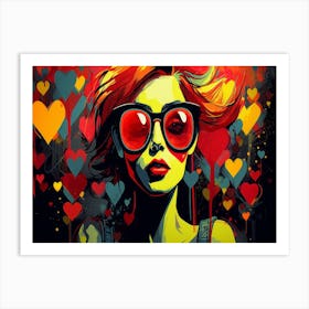 Heart Girl Art Print