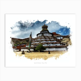 Gyantse Kumbum, Tsang, Tibet Art Print