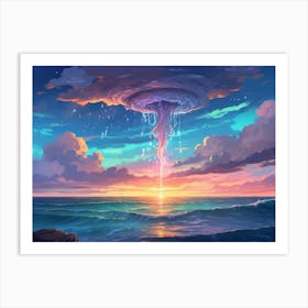 Storm Clouds Over The Ocean 1 Art Print