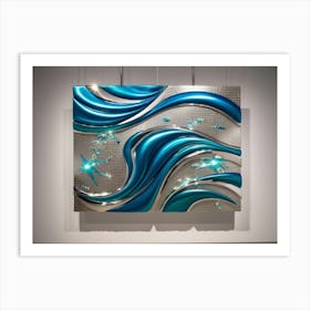 Abstract Blue Wall Art Art Print