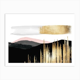 Gold And Black Canvas Print 65 Art Print