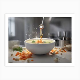 Soup Pouring Kitchen Art Art Print