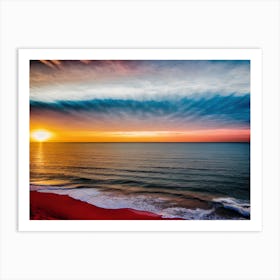 Sunset At The Beach 305 Art Print