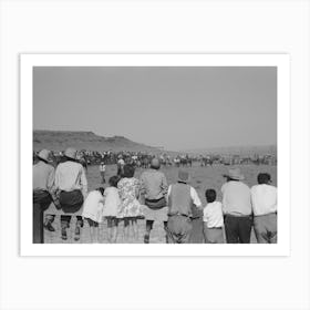 Untitled Photo, Possibly Related To Spectators At Bean Day Rodeo, Wagon Mound, New Mexico By Russell Lee Art Print