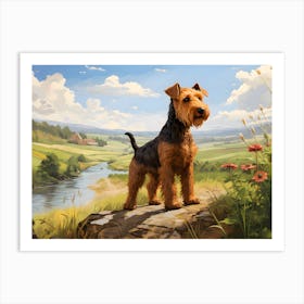 Welsh Terrier In The Countryside Art Print