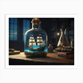 Ship In A Bottle 8 Art Print