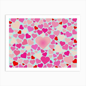 Heart Patchwork Art Print