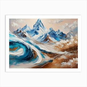 Abstract Of Mountains Art Print