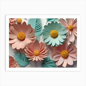 Paper Flowers 4 Art Print