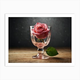 Rose In A Glass Art Print