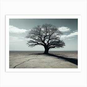 Lone Tree In The Desert Art Print