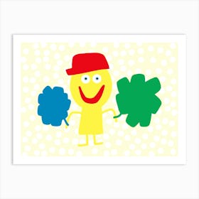 Kids Art Yellow Monster 1 Art Print