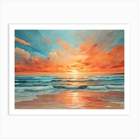 Sunset On The Beach 24 Art Print